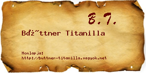 Büttner Titanilla névjegykártya